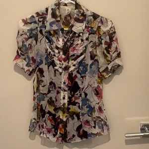 Diane Von Furstenberg Silk Short-Sleeved Blouse